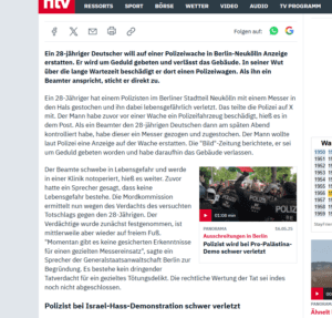 Momentan gibt es keine gesicherten Erkenntnisse für einen gezielten Messereinsatz.